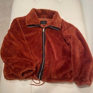 Lucky Brand Rust Faux Fur Jacket